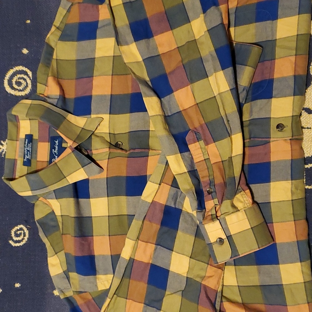 Paul Fredrick plaid button down shirt